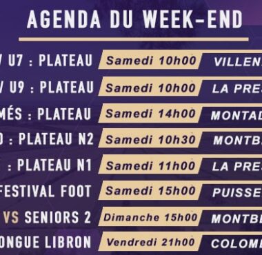 Agenda du 10 au 12 février